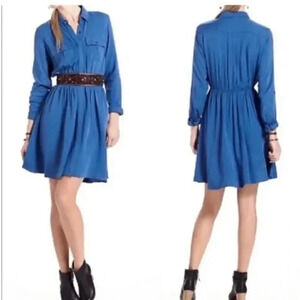Maeve Blue Shirt Dress